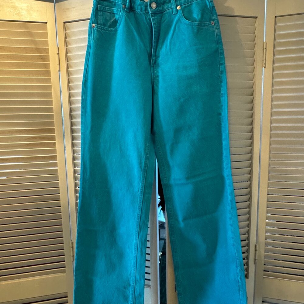 Zara Wide Leg Colored Denim - Size 6